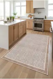 Makinede Yıkanabilir Kaymaz Taban Vizon Salon Halısı 100x250cm 4