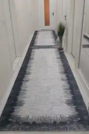 Kaymaz Tabanlı Yıkanabilir Antrasit Yolluk 1165 80x200cm 1