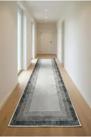 Kaymaz Tabanlı Makinede Yıkanabilir Salon Halısı 80x200cm 3
