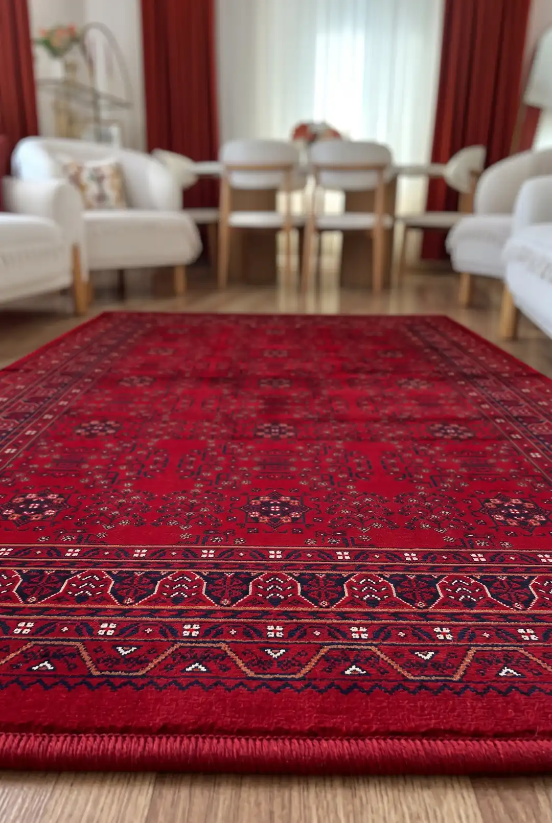 Marakeş Serisi Kırmızı Dokuma Halı 160x230cm 6