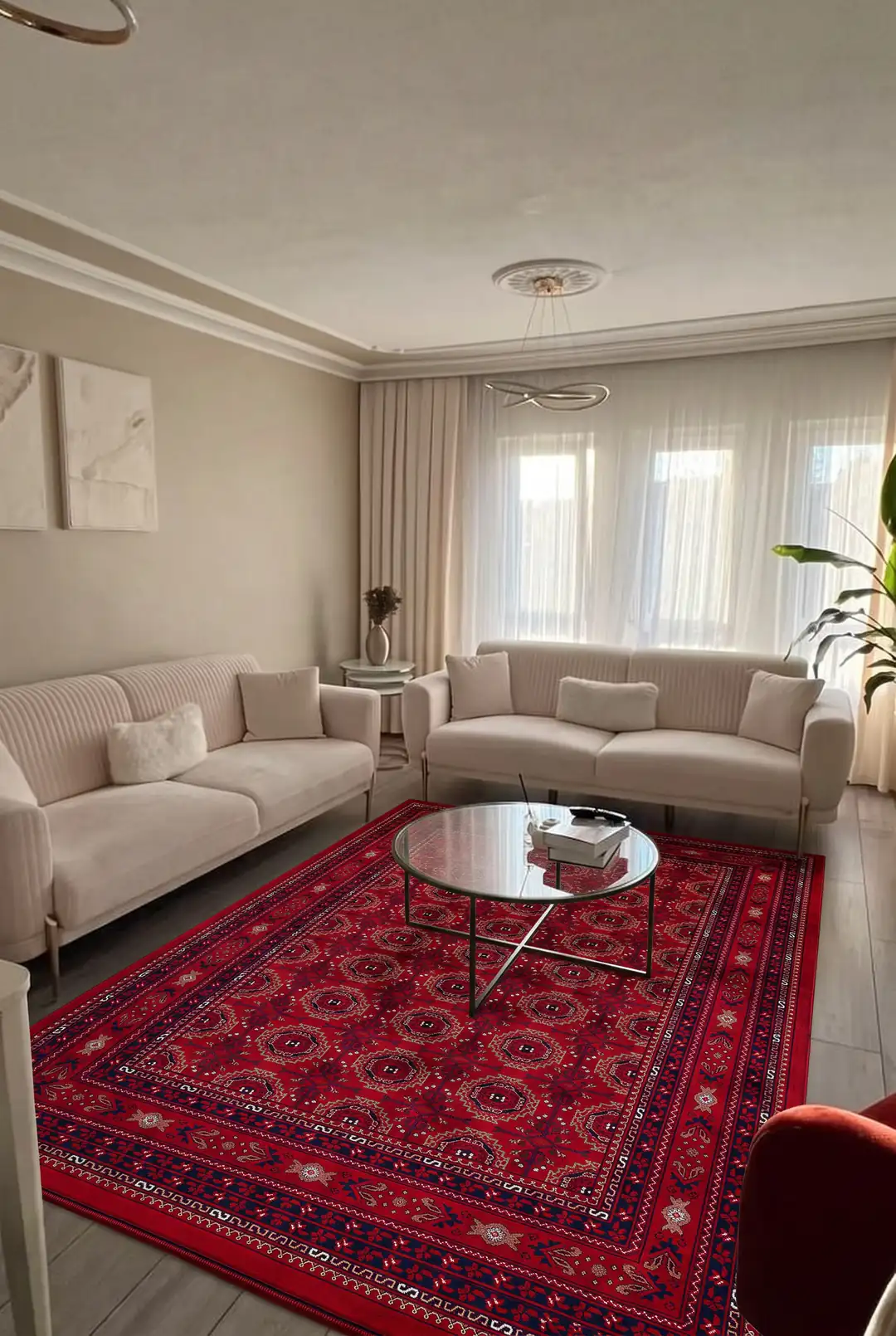 Marakeş Serisi Kırmızı Dokuma Halı 200x290