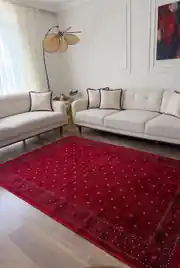 Marakeş Serisi Kırmızı Dokuma Halı 200x290 4