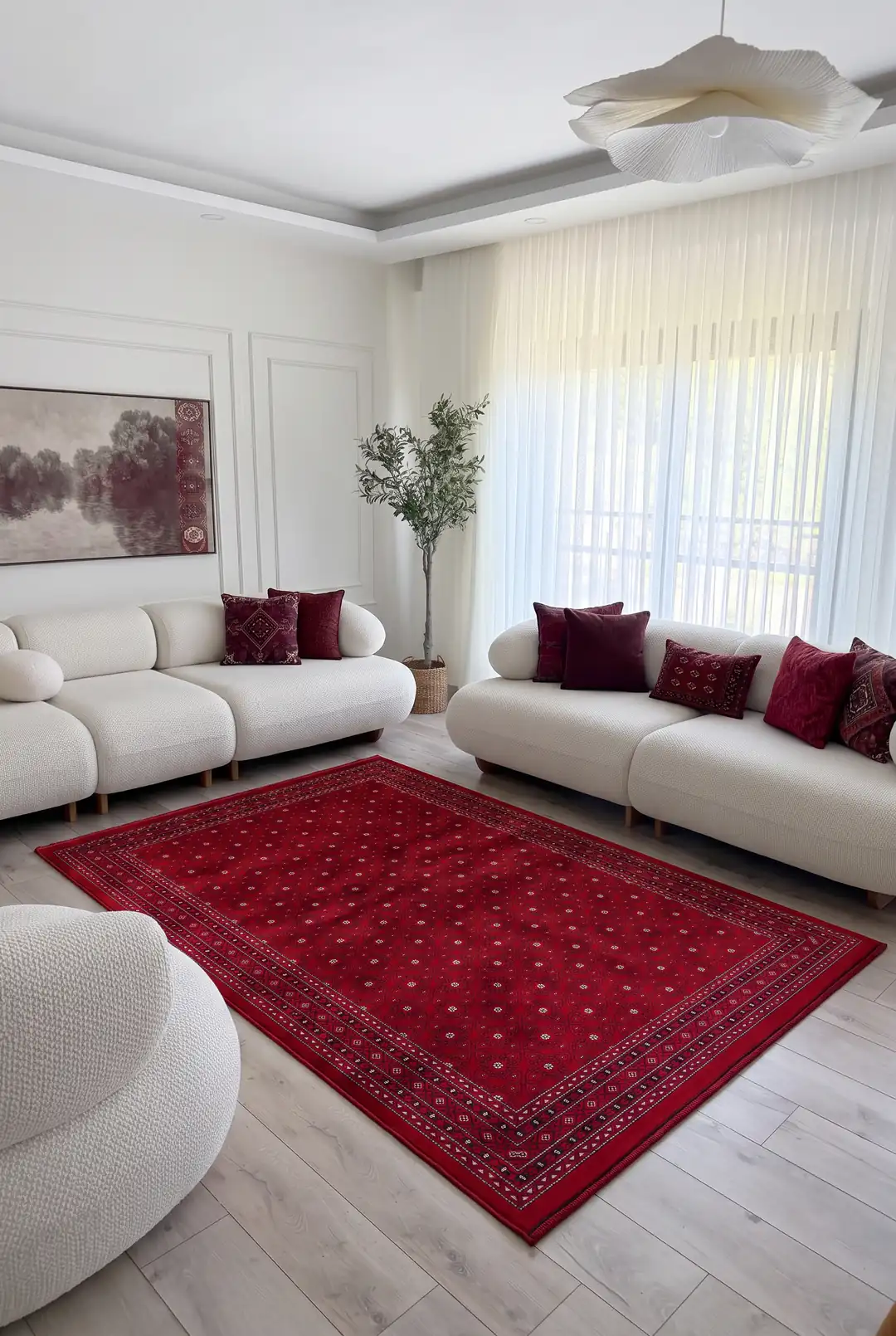Marakeş Serisi Kırmızı Dokuma Halı 200x290