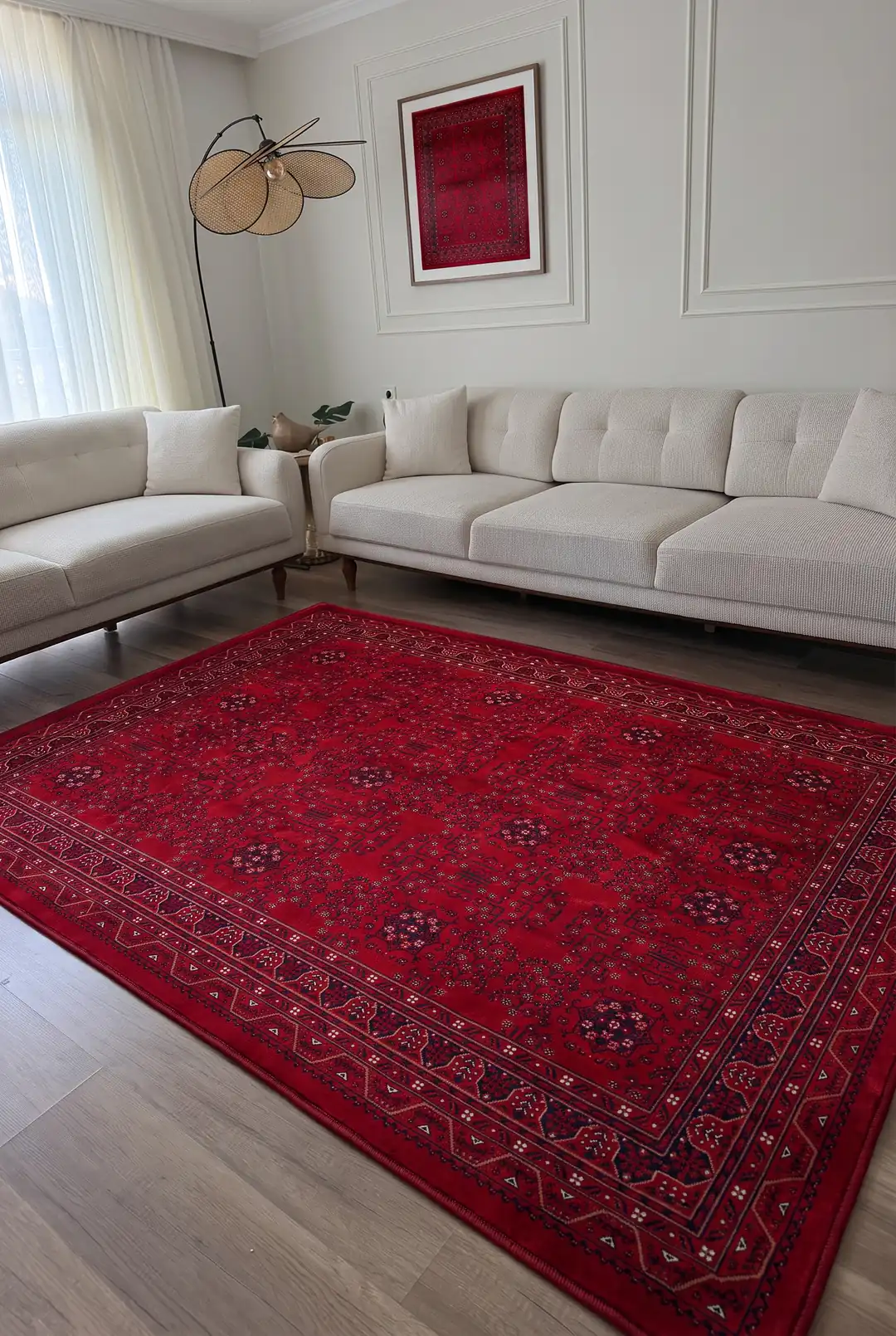 Marakeş Serisi Kırmızı Dokuma Halı 160x230cm 4