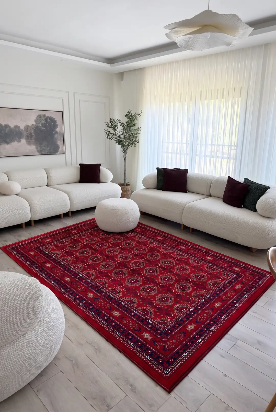 Marakeş Serisi Kırmızı Dokuma Halı 160x230
