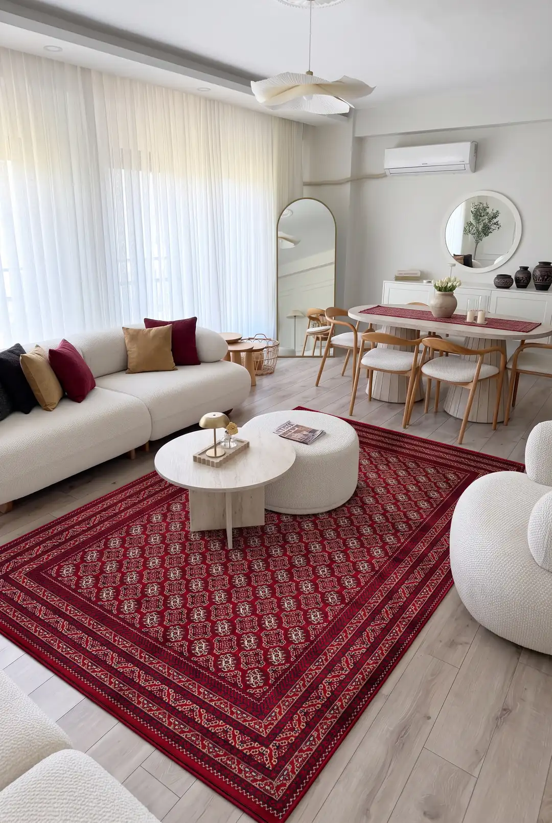 Marakeş Serisi Kırmızı Dokuma Halı 200x290