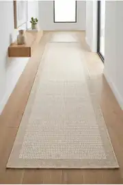 Kaymaz Tabanlı Yıkanabilir Bej Bordürlü HalıVP04 Halı 100x400cm 3