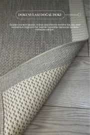 Kaymaz Tabanlı Yıkanabilir Bej Bordürlü HalıVP03 120x180cm 5