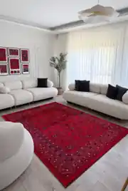 Marakeş Serisi Kırmızı Dokuma Halı 160x230cm 1