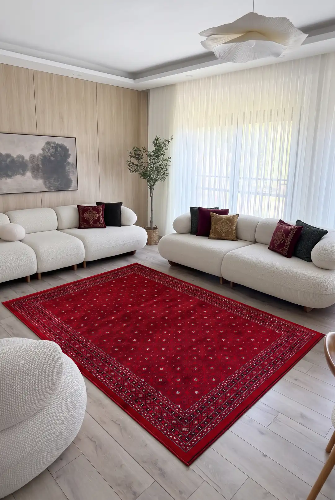 Marakeş Serisi Kırmızı Dokuma Halı 160x230