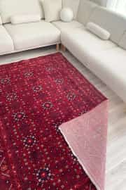 Safir Serisi Kırmızı Vintage Dokuma Halı Salon Halısı 160x240cm 5