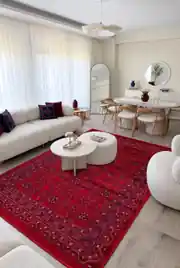 Marakeş Serisi Kırmızı Dokuma Halı 200x290cm 2