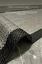 Kaymaz Tabanlı Yıkanabilir Bej Bordürlü HalıVP01 100x200cm 5