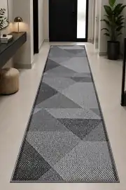 Kaymaz Tabanlı Yıkanabilir Gri Yolluk 1405 80x200cm 1