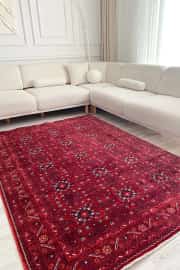 Safir Serisi Kırmızı Vintage Dokuma Halı Salon Halısı 160x240cm 1