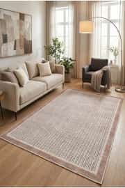Makinede Yıkanabilir Kaymaz Taban Vizon Salon Halısı 100x250cm 2