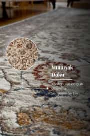 Safir Serisi Bej Vintage Dokuma Halı Salon Halısı 160x240cm 6