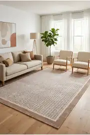 Makinede Yıkanabilir Kaymaz Taban Vizon Salon Halısı 100x250cm 1