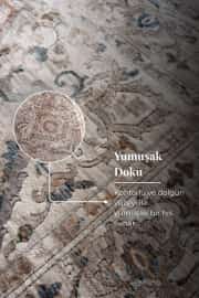 Safir Serisi Krem Vizon Vintage Dokuma Halı Salon Halısı 160x240cm 6