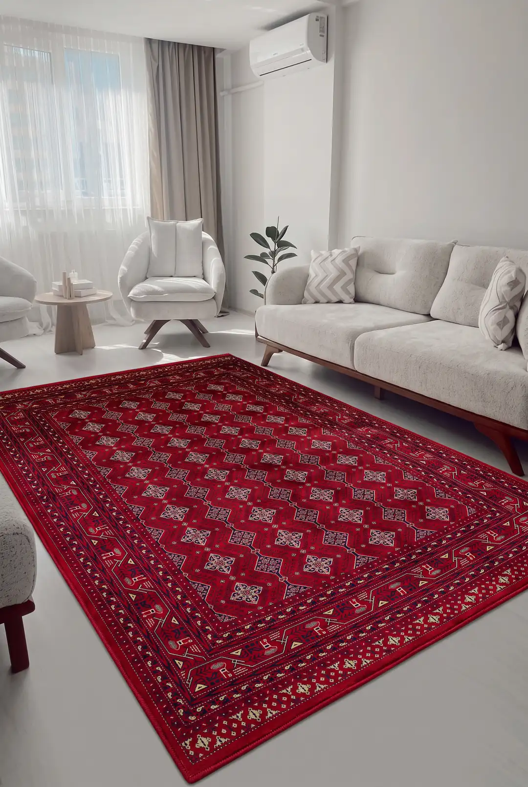 Marakeş Serisi Kırmızı Dokuma Halı 160x230cm