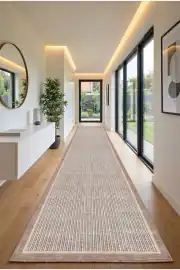 Makinede Yıkanabilir Kaymaz Taban Vizon Salon Halısı 100x250cm 3