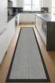 Kaymaz Tabanlı Siyah Salon Halısı 4350 4350 80x200cm 3