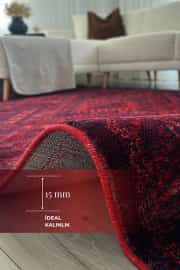 Safir Serisi Kırmızı Vintage Dokuma Halı Salon Halısı 160x240cm 7