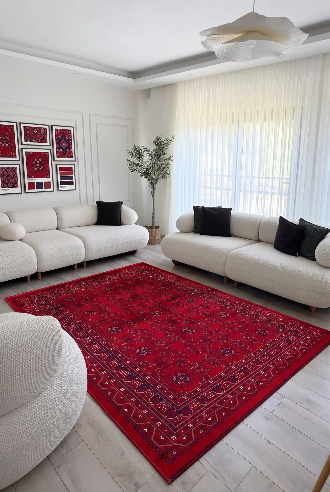 Marakeş Serisi Kırmızı Dokuma Halı 200x290cm