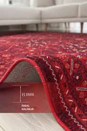 Safir Serisi Kırmızı Vintage Dokuma Halı Salon Halısı 160x240cm 7