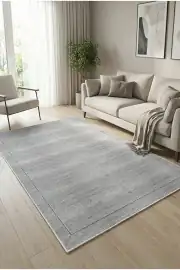 Kaymaz Tabanlı Milat Gri Desensiz Genç Odası Halısı 80x200cm 2
