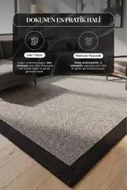 Kaymaz Tabanlı Yıkanabilir Bej Bordürlü HalıVP01 100x200cm 7