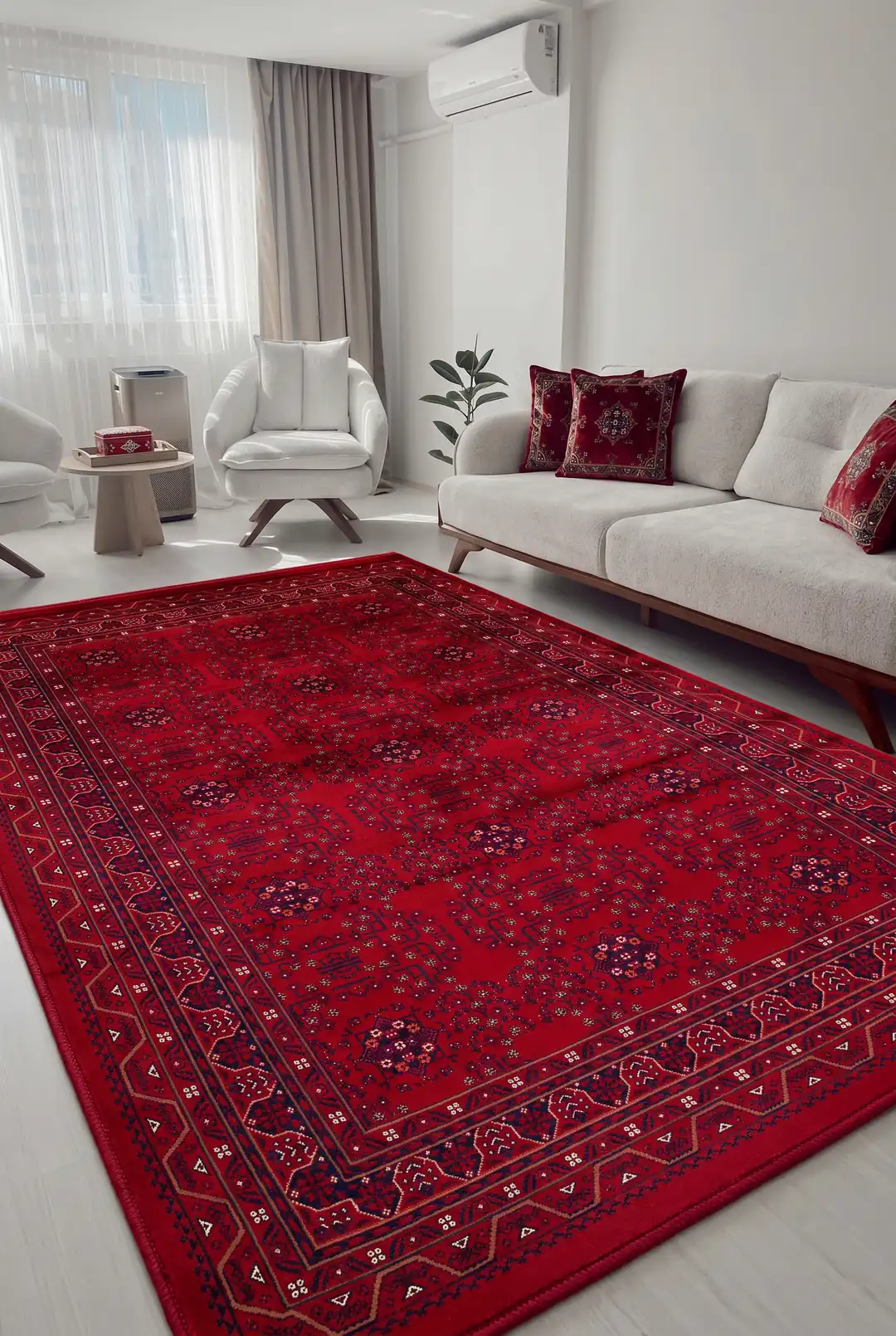 Marakeş Serisi Kırmızı Dokuma Halı 200x290cm 5