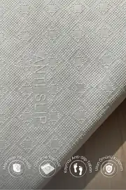Kaymaz Taban Yıkanabilir KLM Taş Peluş Beyaz Yolluk Halı Saçaksız 80x200cm 8